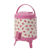 8L Drinks Cooler Tank Pink with Kiss Print By Rice DK
